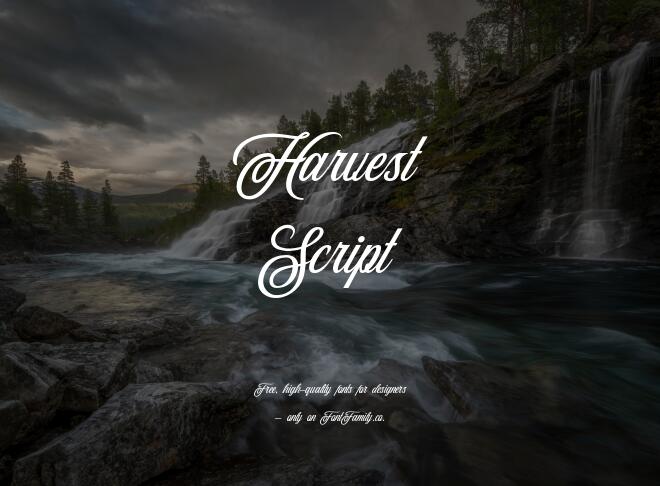 Harvest Script Font