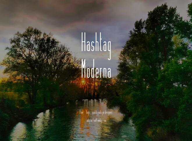 Hashtag Moderna Font