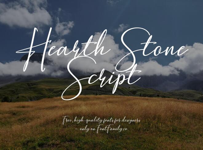 Hearth Stone Script Font