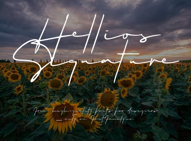 Hellios Signature Font