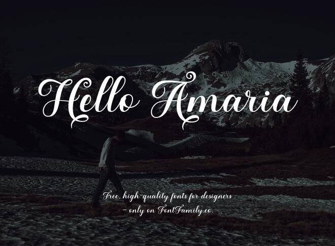 Hello Amaria Font