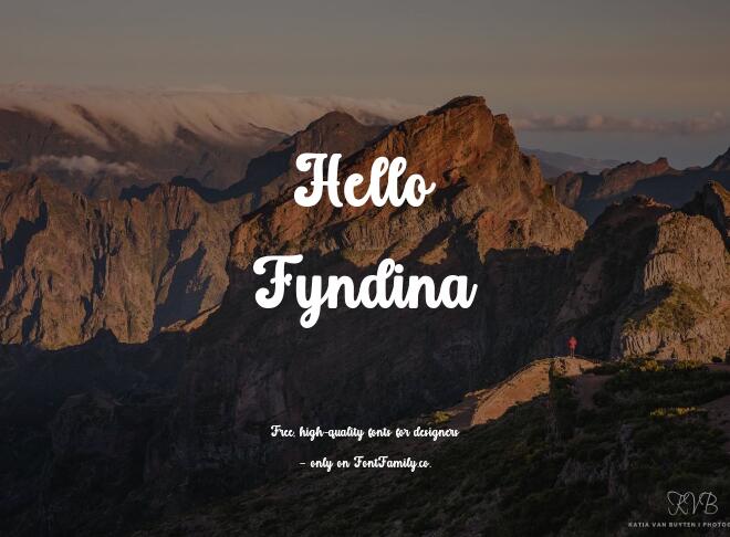 Hello Fyndina Font