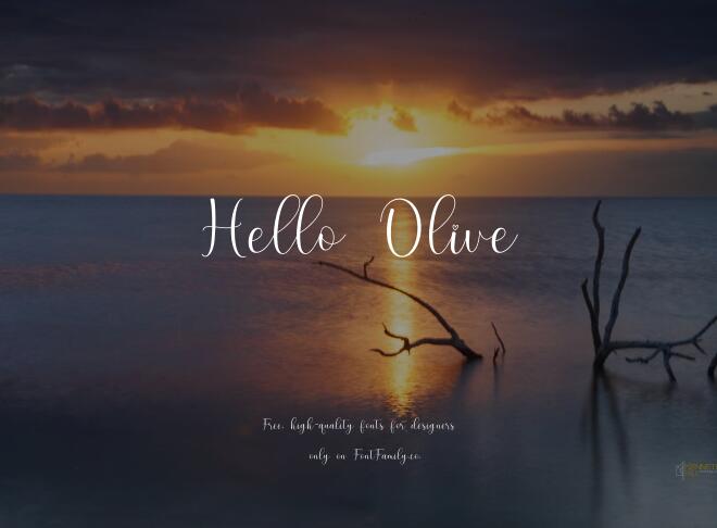 Hello Olive Font