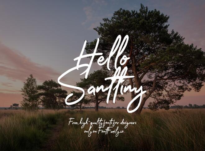Hello Santtiny Font