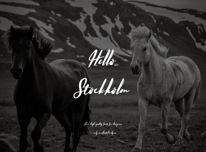 Hello Stockholm Font