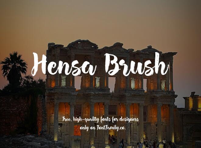 Hensa Brush Font