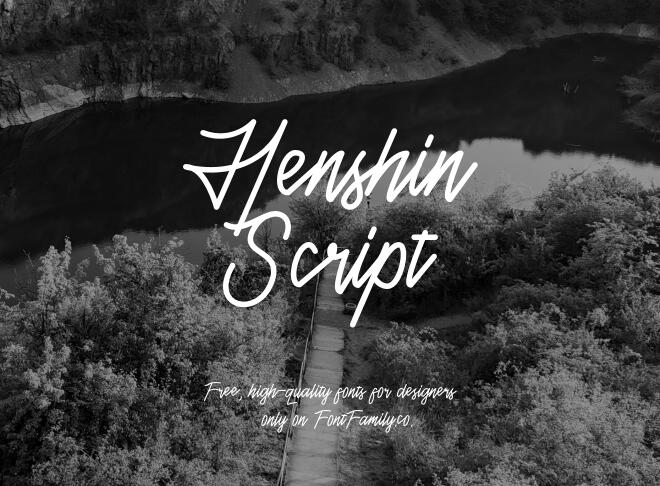 Henshin Script Font