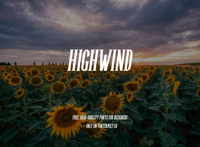 Highwind Font