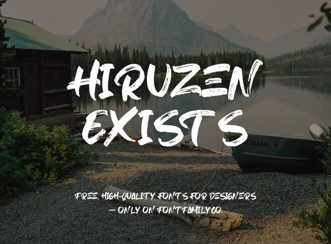 Hiruzen Exists Font