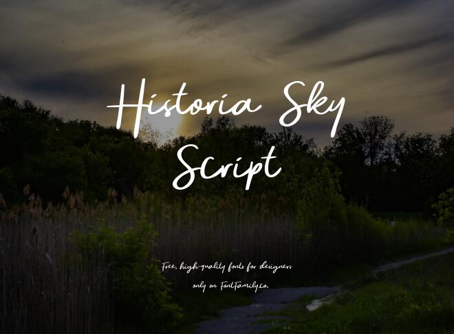 Historia Sky Script Font