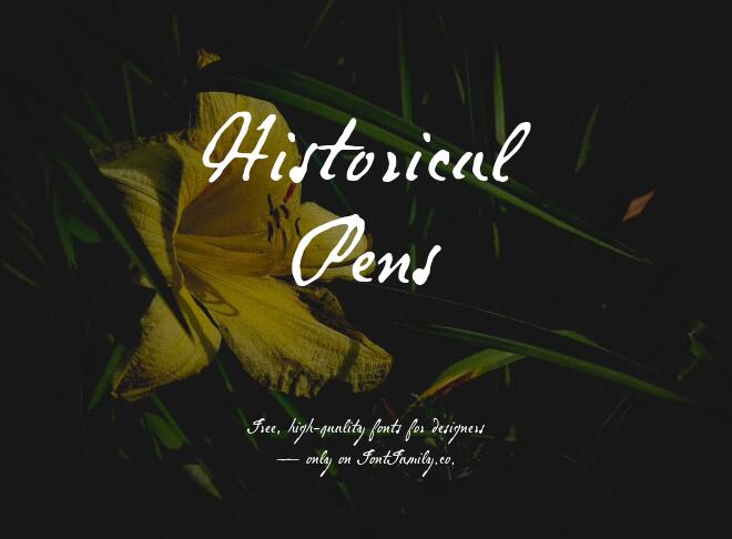 Historical Pens Font