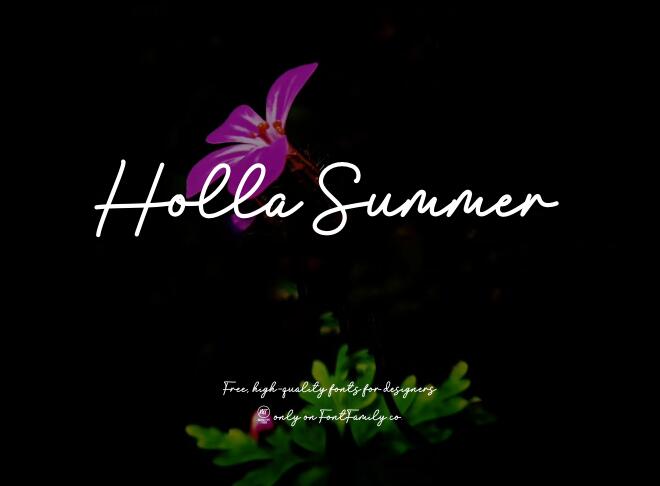 Holla Summer Font