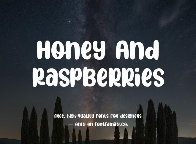 Honey And Raspberries Font