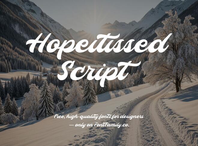 Hopeitissed Script Font