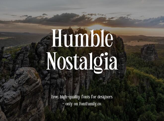 Humble Nostalgia Font