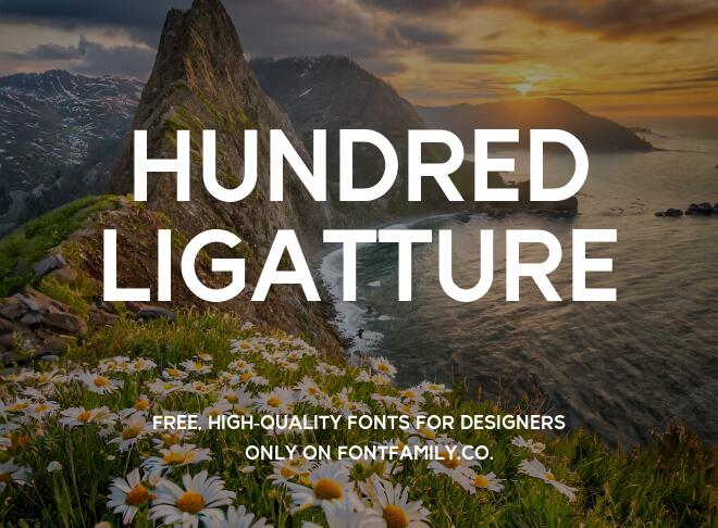 Hundred Ligatture Font