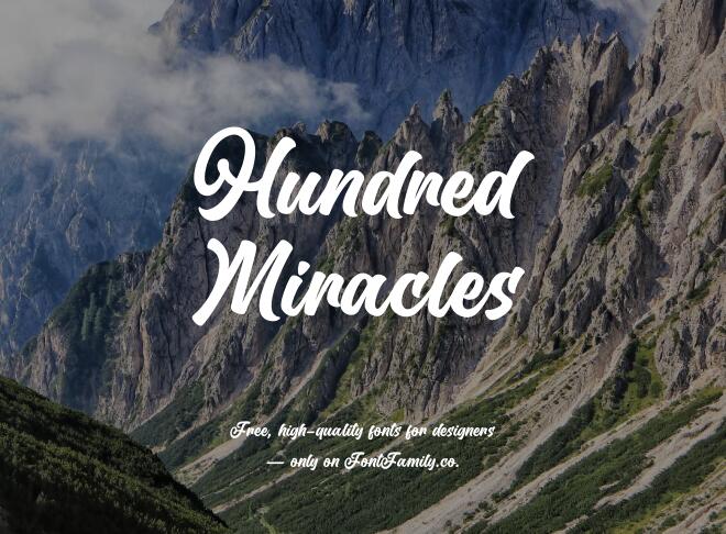 Hundred Miracles Font