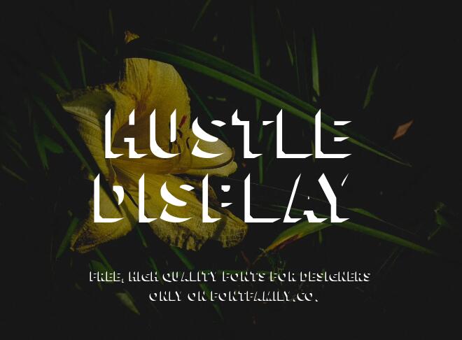 Hustle Display Font