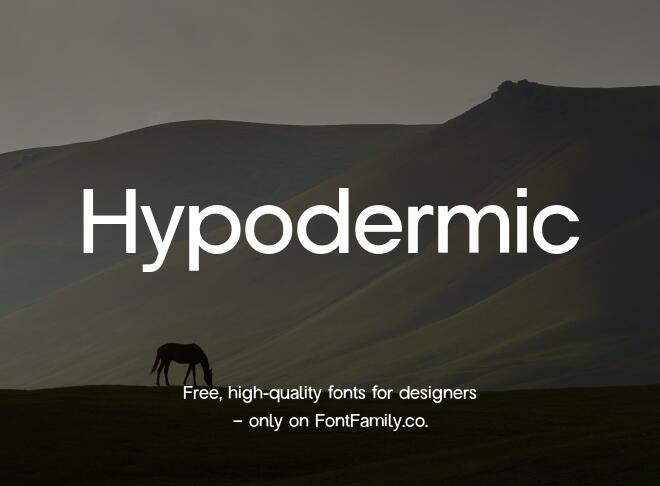 Hypodermic Font