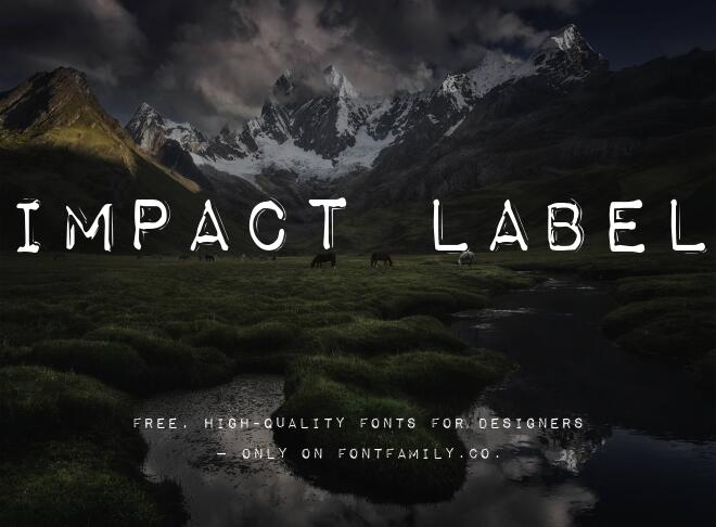 Impact Label Font