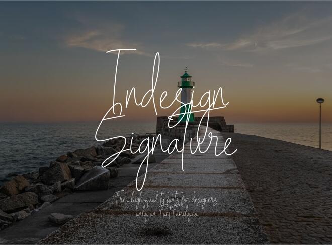 Indesign Signature Font
