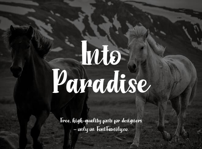 Into Paradise Font