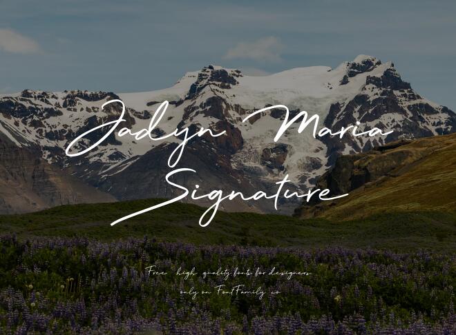Jadyn Maria Signature Font