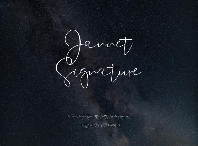 Jannet Signature Font