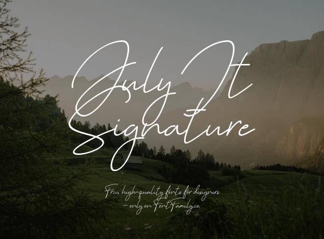 July It Signature Font