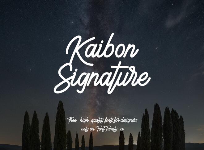 Kaibon Signature Font