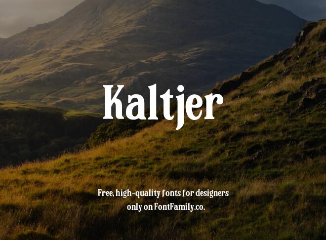Kaltjer Font