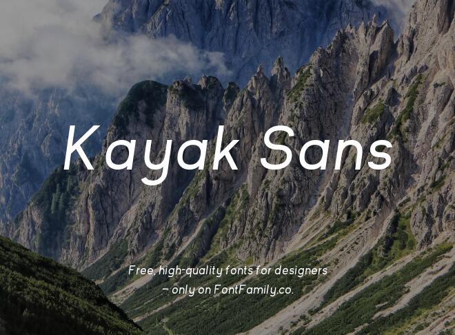 Kayak Sans Font