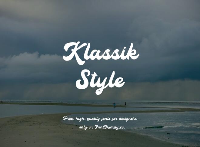 Klassik Style Font