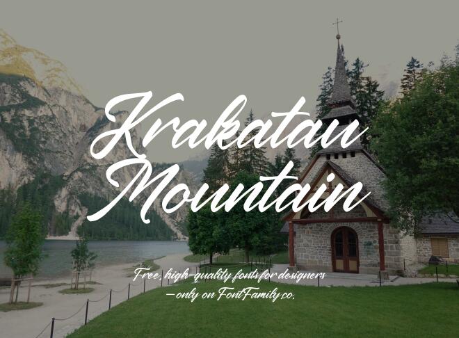 Krakatau Mountain Font