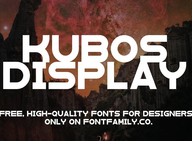 Kubos Display Font