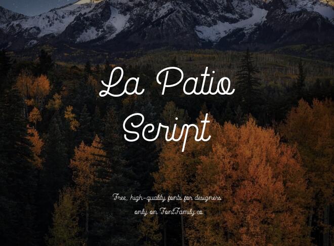 La Patio Script Font