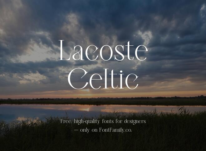 Lacoste Celtic Font
