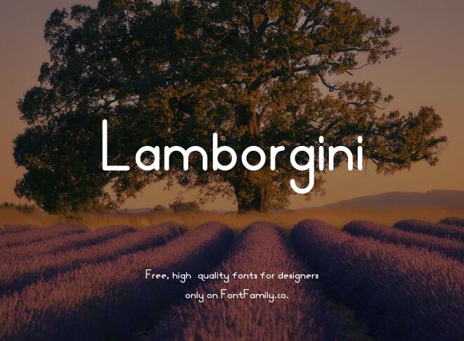 Lamborgini Font