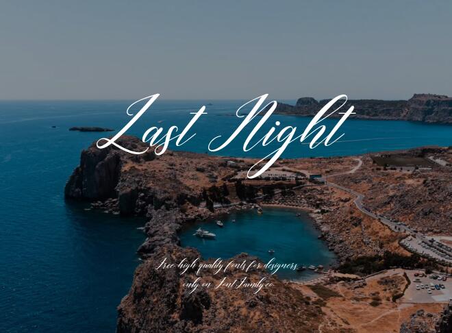 Last Night Font