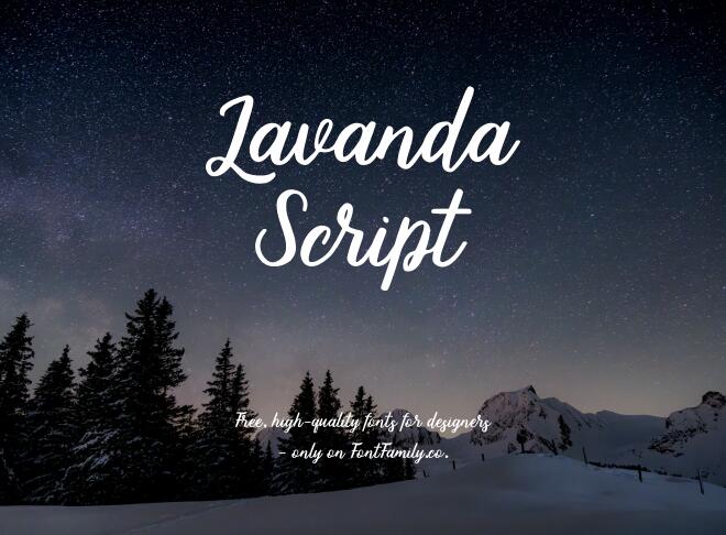 Lavanda Script Font