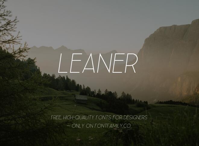 Leaner Font