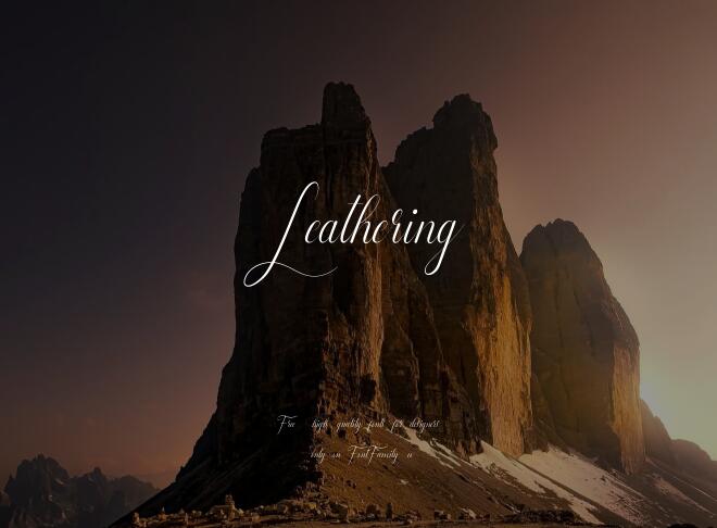 Leathering Font
