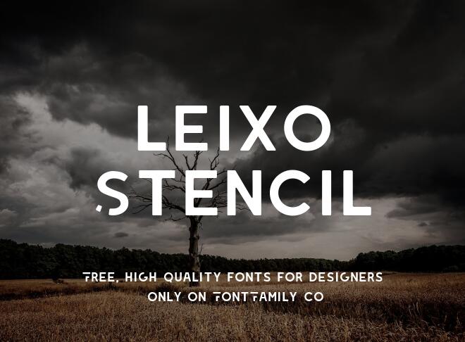 Leixo Stencil Font