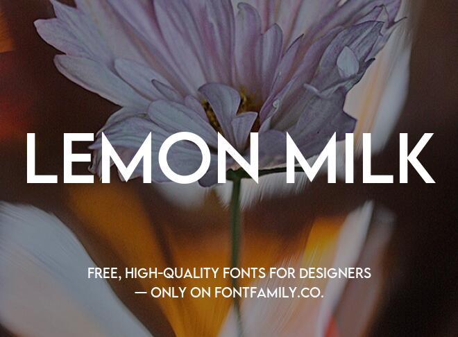 Lemon Milk Font