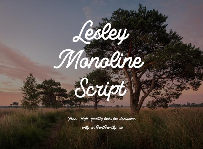 Lesley Monoline Script Font