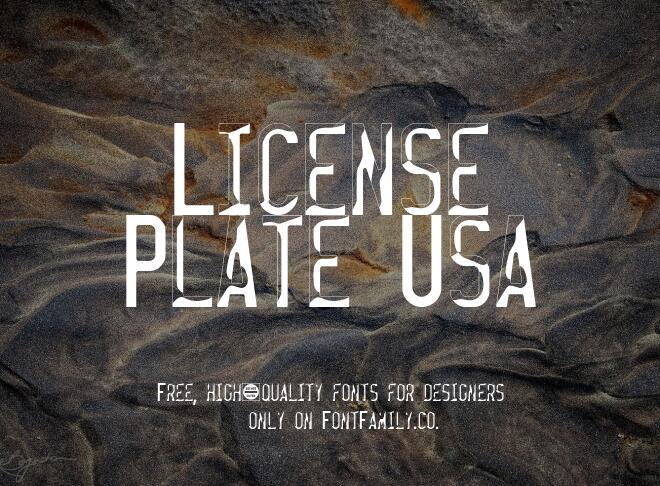 License Plate Usa Font