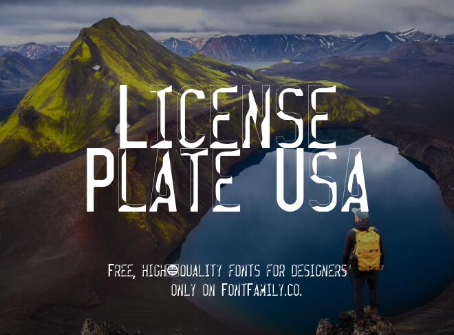 License Plate Usa Font