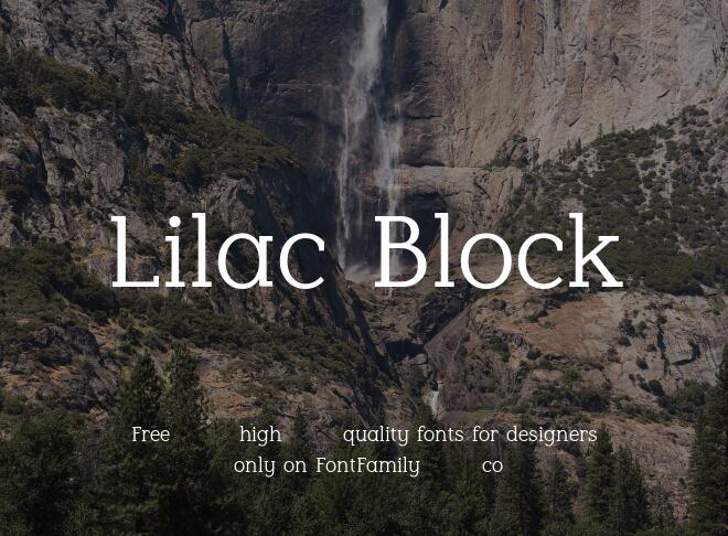 Lilac Block Font