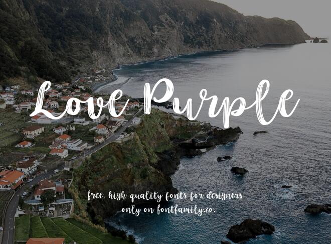 Love Purple Font