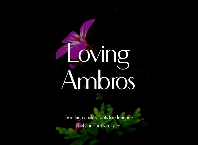 Loving Ambros Font